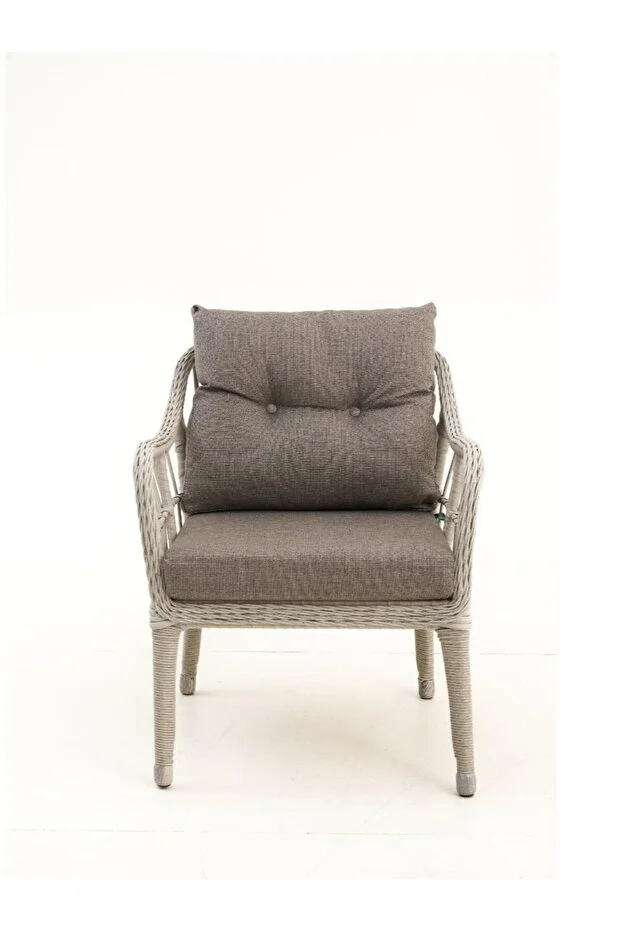 Çeşme Rattan Bahçe Oturma Grubu (2+1+1+MASA) - Gri